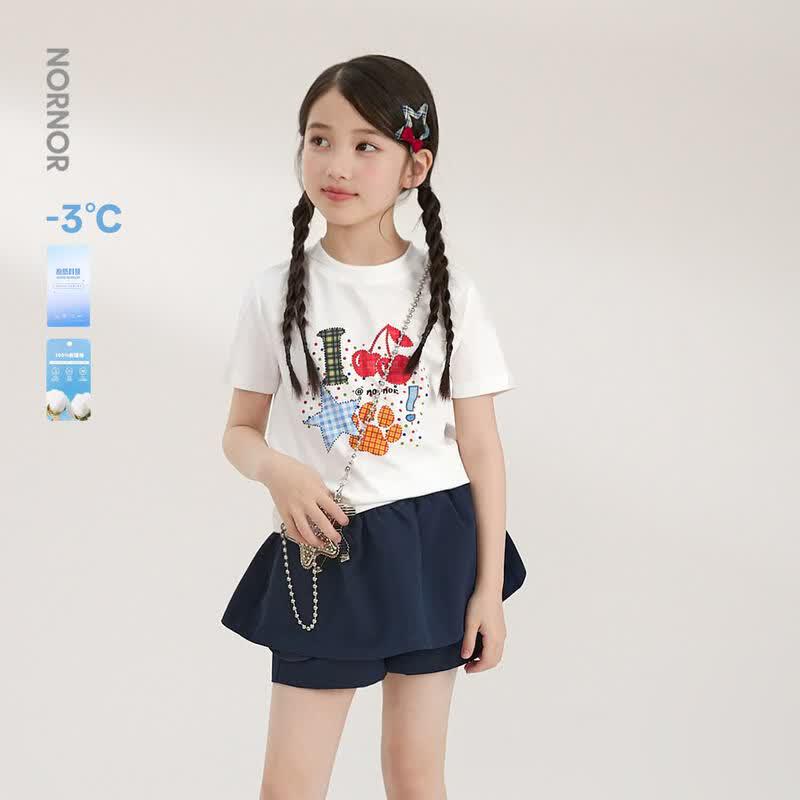 

LUSON Girls Xinjiang Cotton Short Sleeve T-Shirt 150