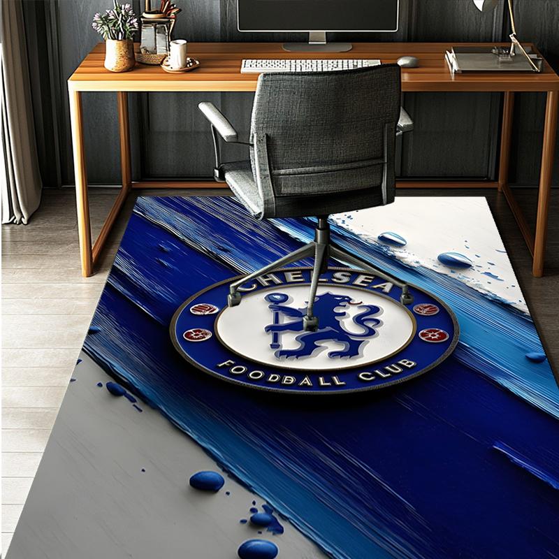 Football Club F.C Pattern Rug, Indoor/Outdoor Mat, for Picnic, Gameroom, Bedroom, Office, Living Room, Home Decor Carpet, Birthday Gift