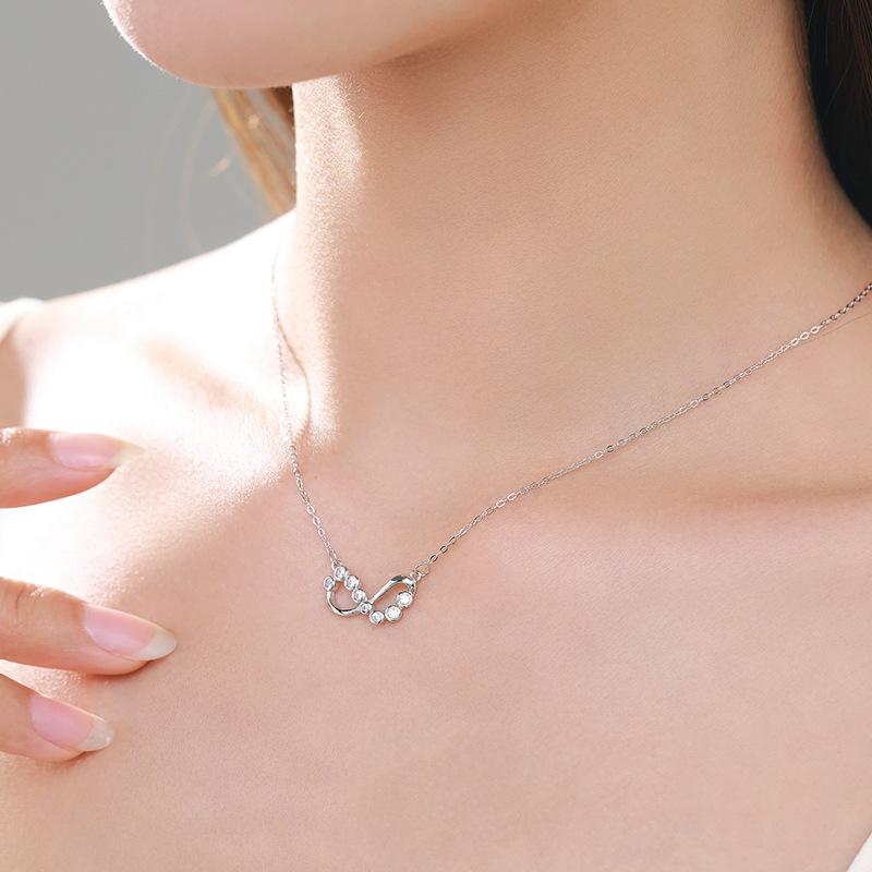 Tancise S925 Sterling Silver Luxury Personality Pendant Necklace Women's Classic Tide Necklace Necklace Party Gift