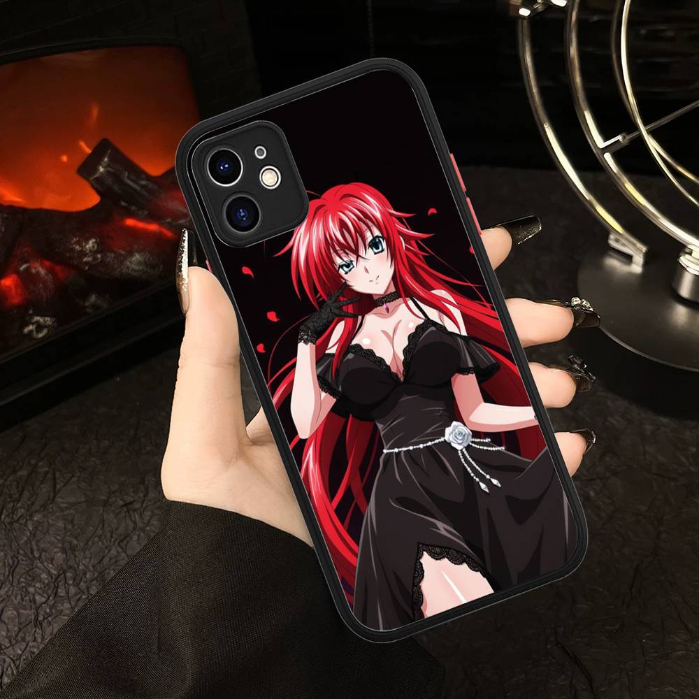 

DXD Rias Gremory Mobile Cell For iPhone 11 12 13 14 15 16 Pro Max Plus Matte Translucent Phone Cover iphone 15