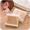 Wooden Cotton Swabs: Double-Headed, Disposable for Ear Cleaning & Cosmetic Use