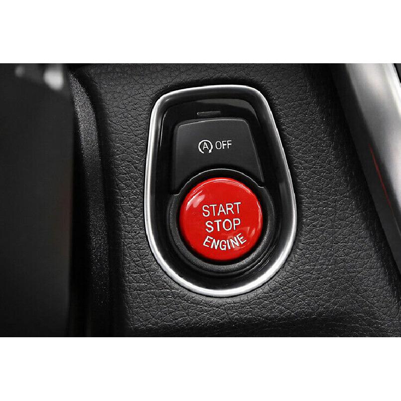 ABS Red Ignition Switch Start Button Frame Trim For BMW 3 4 Series GT 2013-