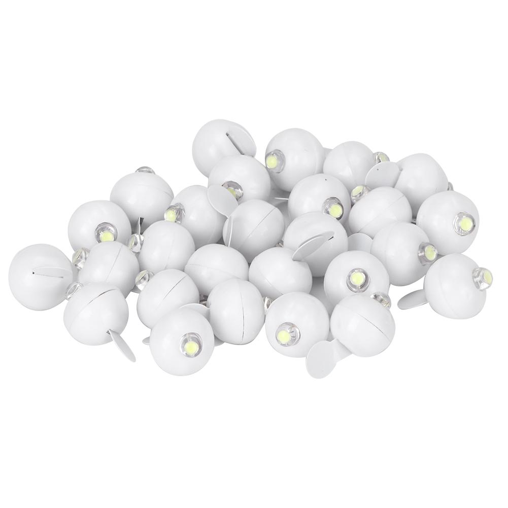 100Pcs Mini Round LED Balloon Lights Ball Lamps Christmas Wedding Party Home DecorationWhite Light