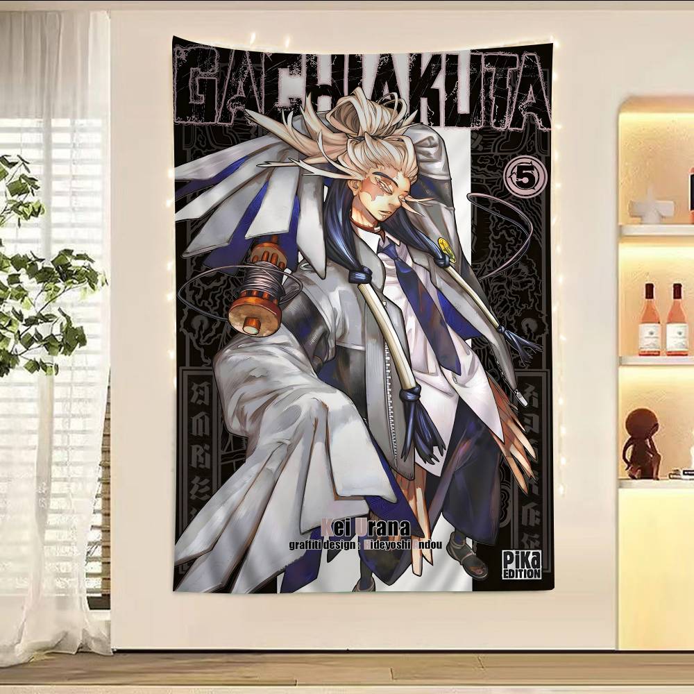 Japanese Supernatural Combat Anime GGachiakuta Hippie Wall Hanging Tapestries Bohemian Wall Tapestries Mandala INS Home Decor