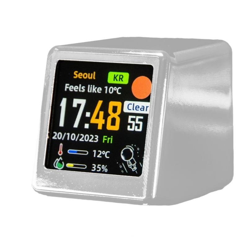 Weather Stations Digital Clock WiFi Desk Clock with Outdoor Temperature Humidity for Home/Office Wireless Clock Gift