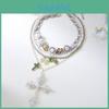 Layered Cross Necklace With Zinc Alloy Pendant And Pendant For Fashionable Women