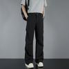 American Drape Pleated Design Paratrooper Pants Men's Loose Casual Straight High-end Black Trousers Long Pants Men