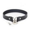 High Quality Role Play Metal Heart Lock Bondage Choker Collar For Women Girls Necklace Metal Leather Goth Anime Cosplay Gift