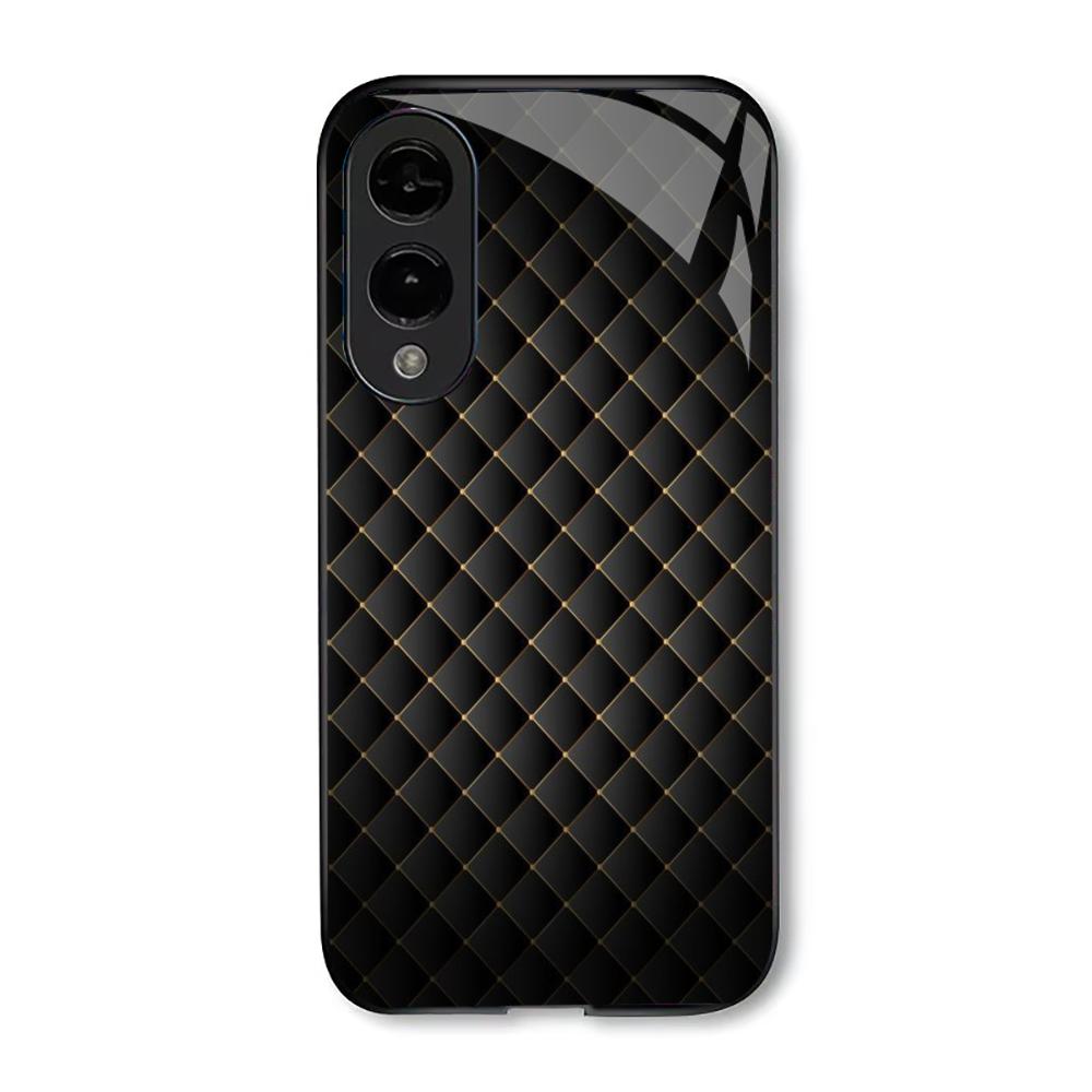 Black Leather Pattern PhoneCase Glass PhoneCase for Samsung Galaxy S26 S25 S24 S23 S22 S21 FE Ultra Plus Scratch Proof Smooth