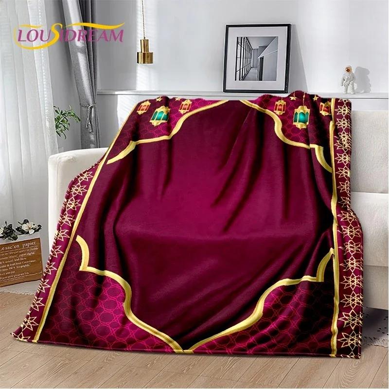 HD Muslim Islam Prayer Kneeling Poly Mats Mandala Soft Blankets,Keep Warm Throw Blanket for Picnic Beds Sofa Home Bedroom Gift