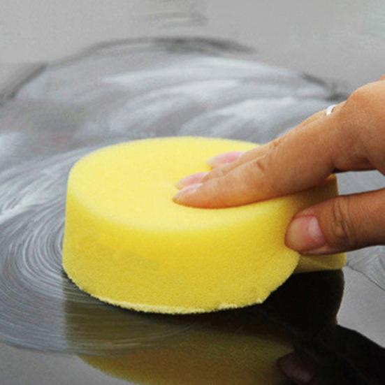 1Pc/12Pcs Waxing Sponge Porous Effortless High Density Super Soft Hand Tool Car Cleaning Durable Yellow Car Polish Wax Applicator Pad for Car