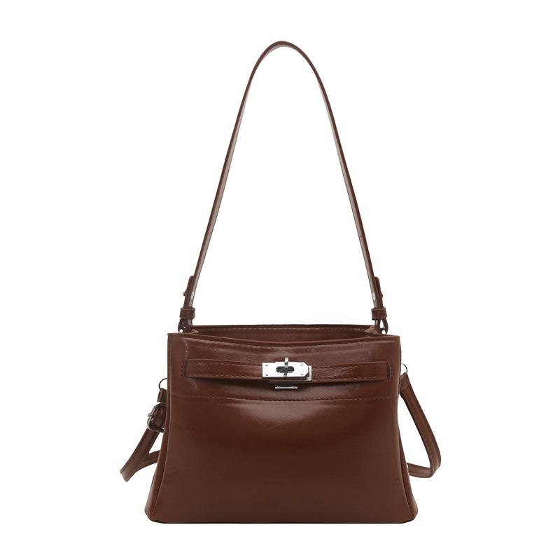 2025 New Women's Bag Retro Simple Fashion Tote Bag Handbag Internet Celebrity Korean Shoulder Bag Messenger Bag