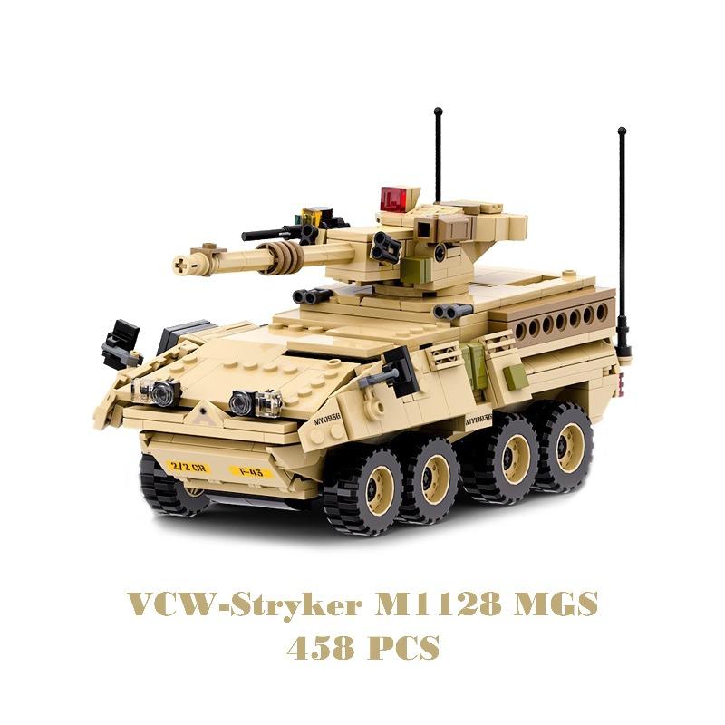 Hummer Blindato Militare Stryker Carro Armato Auto Esercito USA Russia Soldato Guerra Moderna Armi Modello Blocchi da Costruzione Mattoncini Giocattoli per Bambini