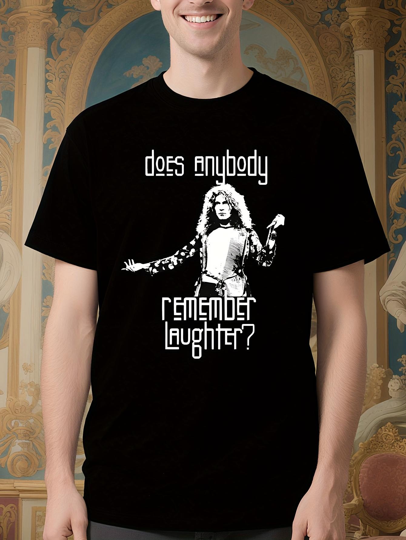 Robert Plant Tshirt Black Cotton Unisex Short Sleeve Tshi... S