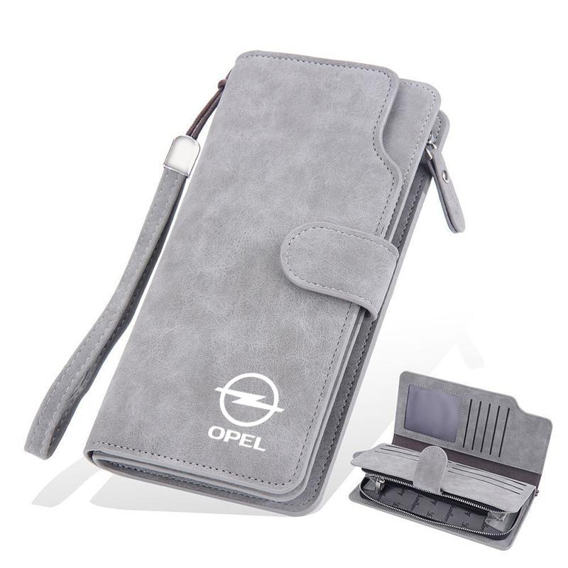 Car Large Capacity Long Wallet Credit Card Document Key Bag For Opel Astra GTC Insignia Antara Meriva Zafira Vectra Mokka Corsa
