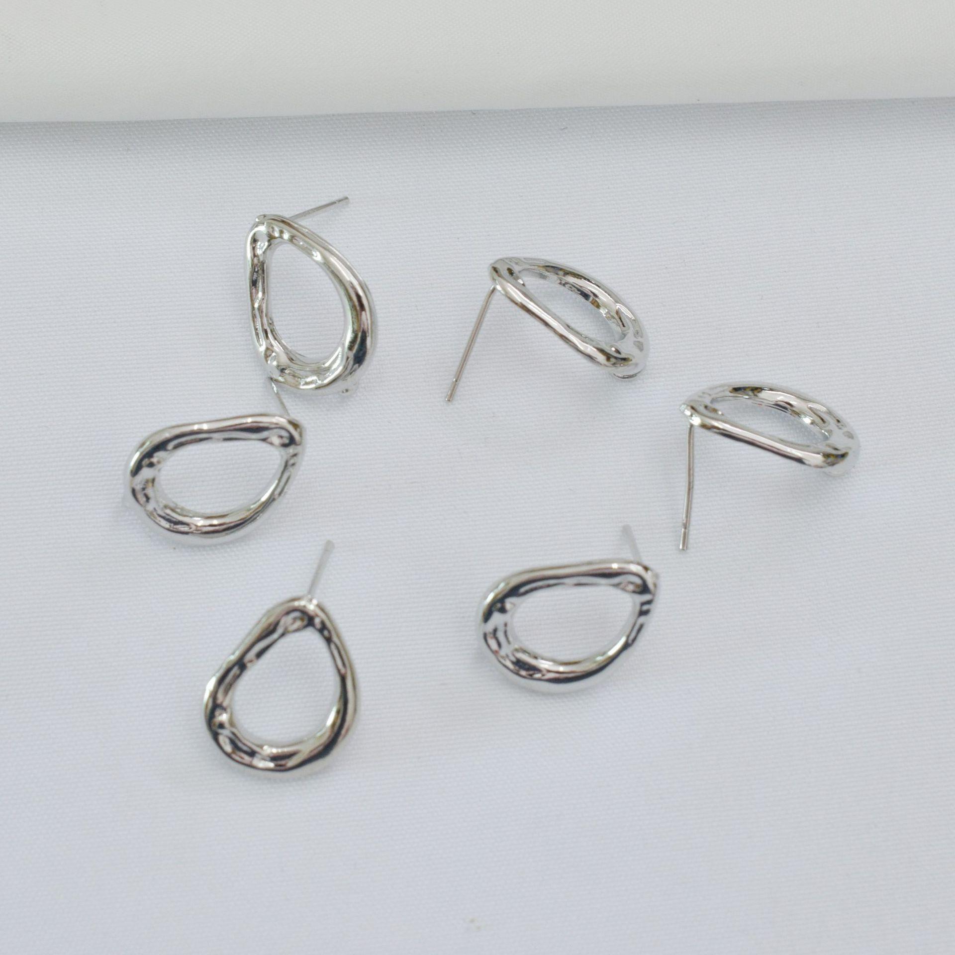 

10 шт. 14-каратного золота обернутые в золотую оболочку серьги-гвоздики особой формы в стиле барокко с холодным ветром из серебра 925 пробы сделай сам серьги ручной работы аксессуары материал