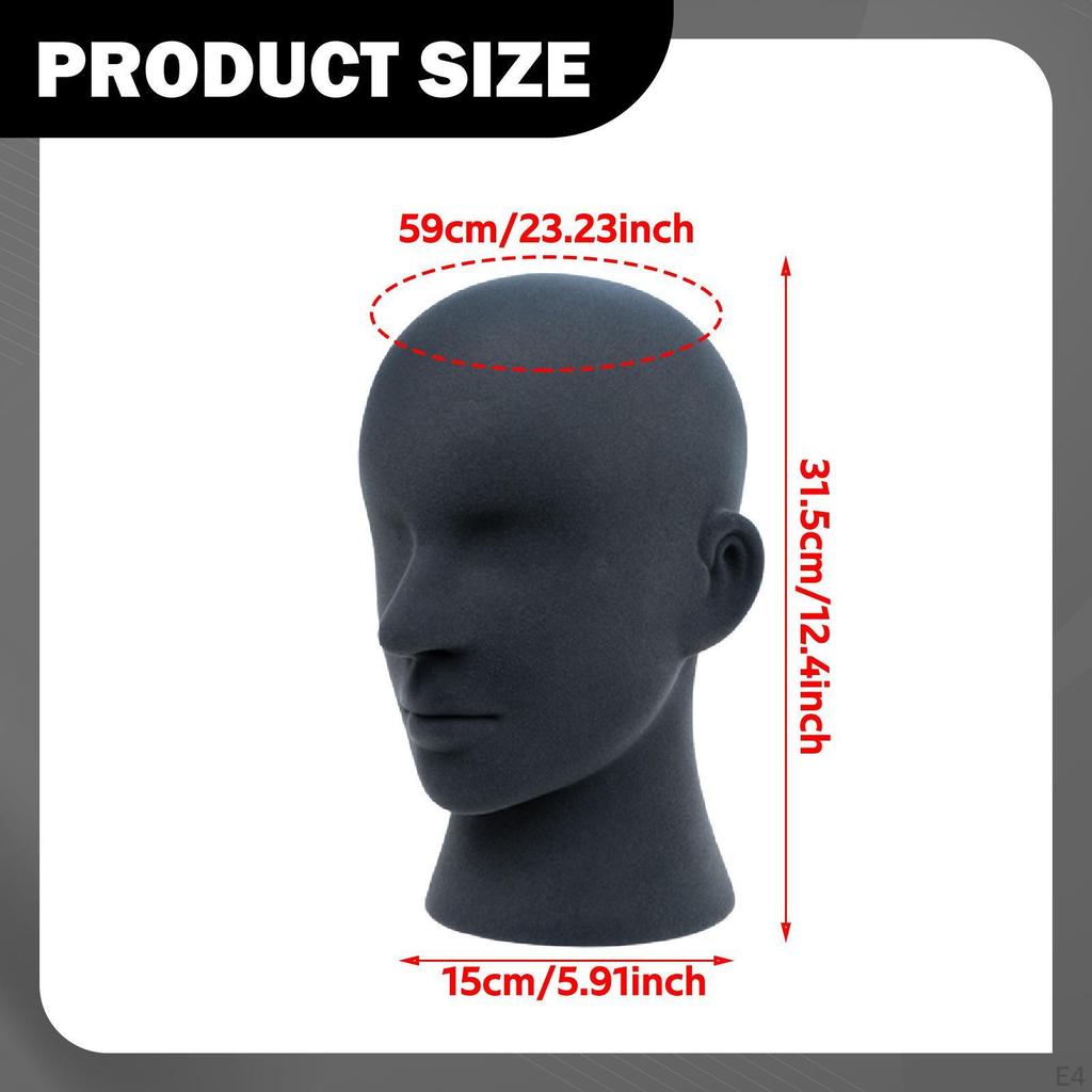 Mannequin Head Stand Holder Multifunctional Manikin Hat Display for Home Barber Shop Retail