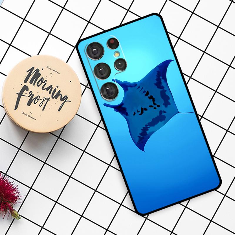 Animal Manta Ray Case For Samsung Galaxy S21 S22 S23 S24 S25 Ultra S9 S10 S25 Plus S25 FE S20 FE Phone Cover