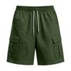 Herren Freizeithose mit Kordelzug und Cargotaschen Entspannte Passform Elastischer Bund Weicher Stoff Knielanges Design
