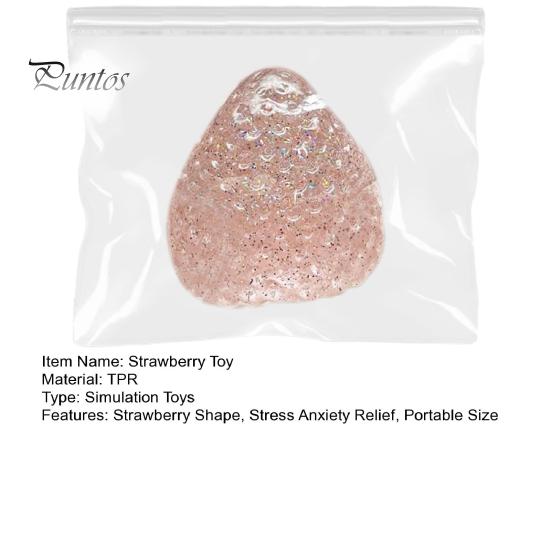 Çilek Sıkma Oyuncak Stres Giderici Kırmızı Pembe Şeffaf Meyve Çimdik Duyusal Oyuncak Çocuklar Gençler Yetişkinler Yumuşak TPR Stres Topu Simülasyonu Yiyecek Fidget Oyuncağı