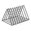R6FF Desktop Book Organizers Magazine Rack Triangular Metal Book Rack 9 Compartments Bookend for Book Magazine Document