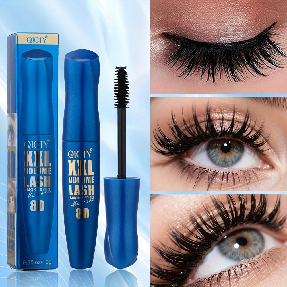 8D Mascara Langhaltend Wasserdicht Schwarz Wimperntusche zum Biegen, Schnelltrocknend, Volumenverleihend & Glättend, Klumpenfrei, Wischfest Eyeliner Geschenk für Frauen