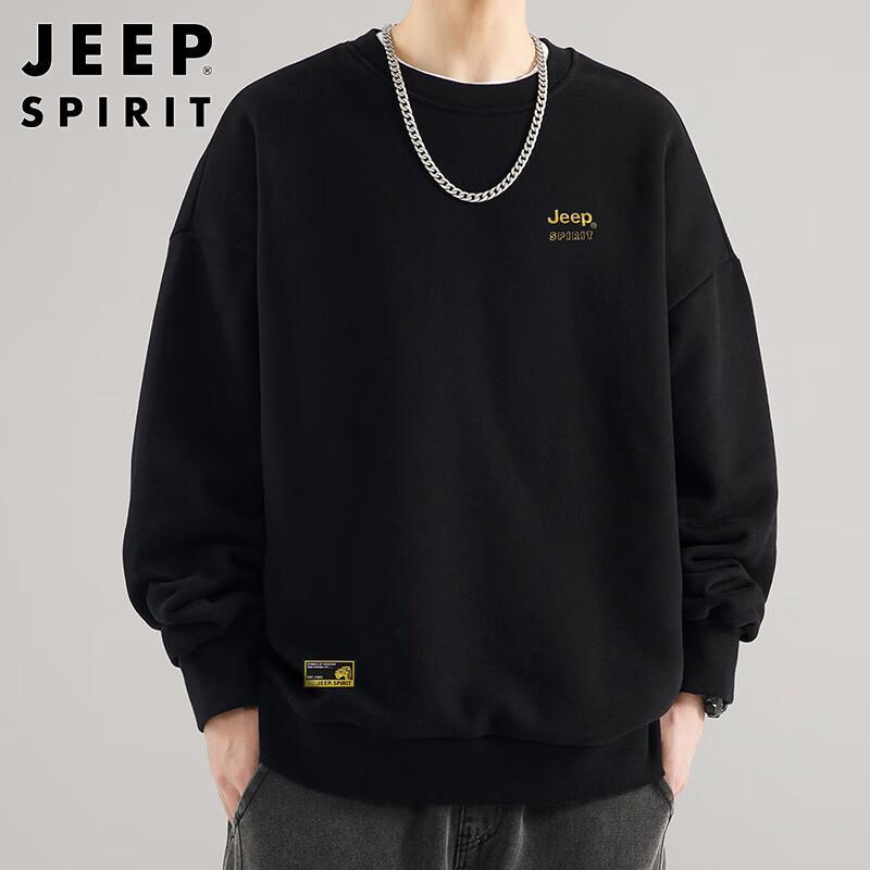 JEEP SPIRIT Men's Loose Fit Printed Long Sleeve Sweatshirt