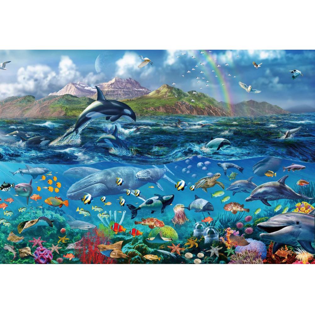 Underwater World Seabed Photography Backdrop Decor Ocean Undersea Fish Coral Baby Birthday Background Photo Studio Props Custom