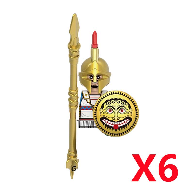 Medieval Soldier Knight Figure MOC Building Block Green Dragon Castle Infantry Orcs Pirate Roman Cavalry Weapons Toys Gifts D122
