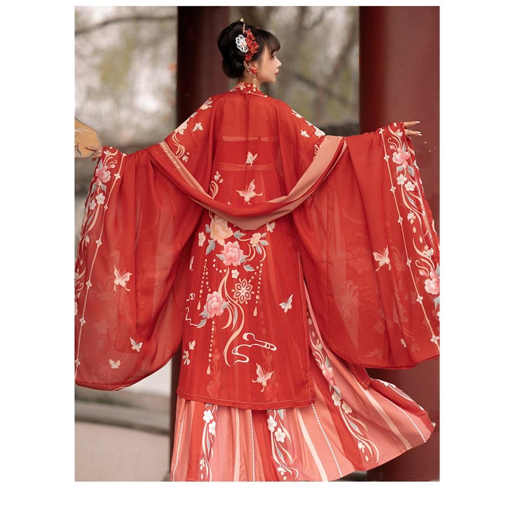 Originale Cinese Stile Dinastia Tang Gonna Hezi Set Hanfu - Abito Tradizionale Ricamato Monopezzo da Donna