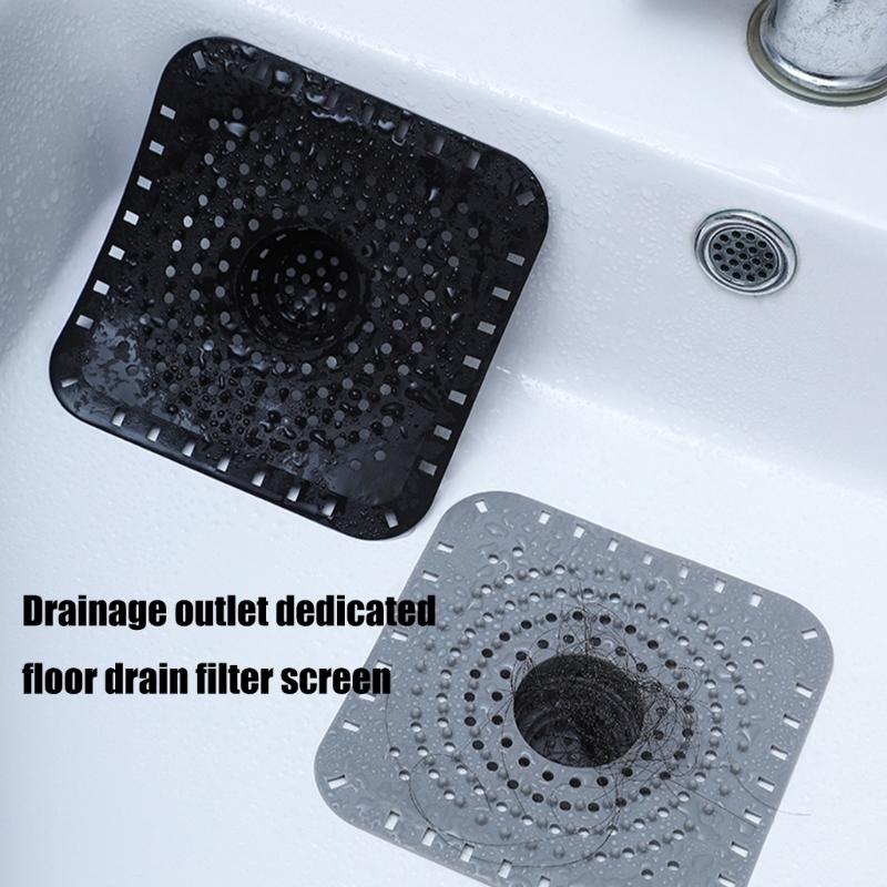 Silicone Sink Strainer Hair Catcher Clog Without Design Flexible Drain Cover Easy To Clean Strong Guards For Shower Bathtubs