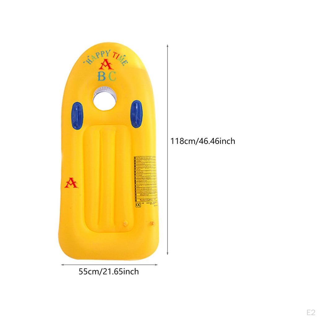 Kids Inflatable Surfboard Pool Raft Boys Girls Lightweight Surfing Body Board Water Float
