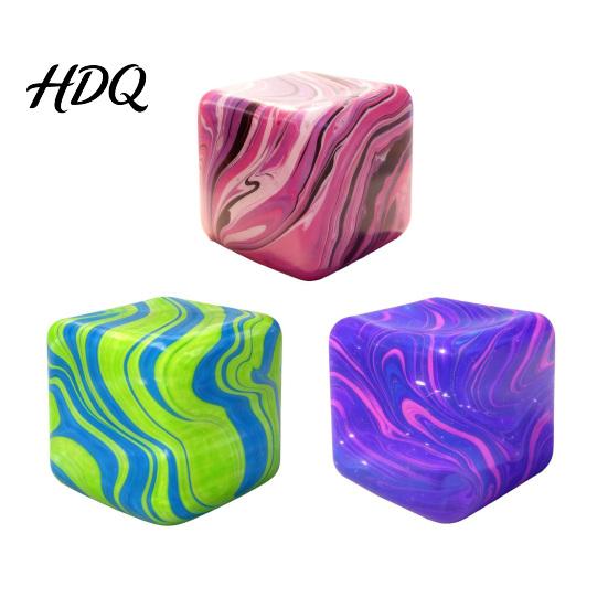 Hand Stress Ball Flow Texture Cube Anxiety Relief Squeeze Sensory Toy Slow Rebound Decompression Home Office Relaxation Tool