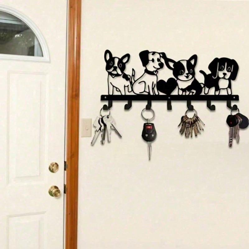 Vintage Metal Dog Wall Decor Waterproof Peel Stick Removable Art Cute Pet Lover Gift