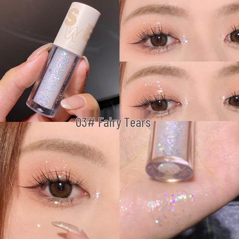 Sweet Mint Liquid Eyeshadow: Fine Shimmer Glitter, Pearlescent Highlighter for Aegyo-Sal, One-Drop Flash Explosion.