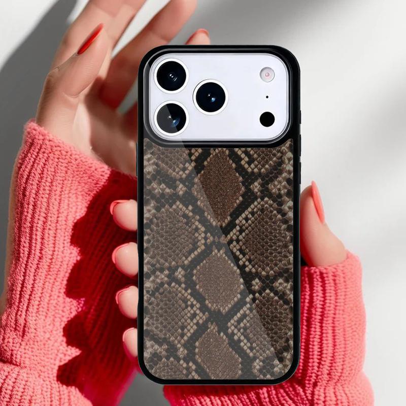 Snakeskin pattern Phone Case for iPhone 17 Air 16e 15 14 13 Pro Max Back Cover for 12 11 Pro Coque
