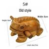 Thai Carved Wooden Sounding Frog - Lucky Handicraft Gift Toad Figurine