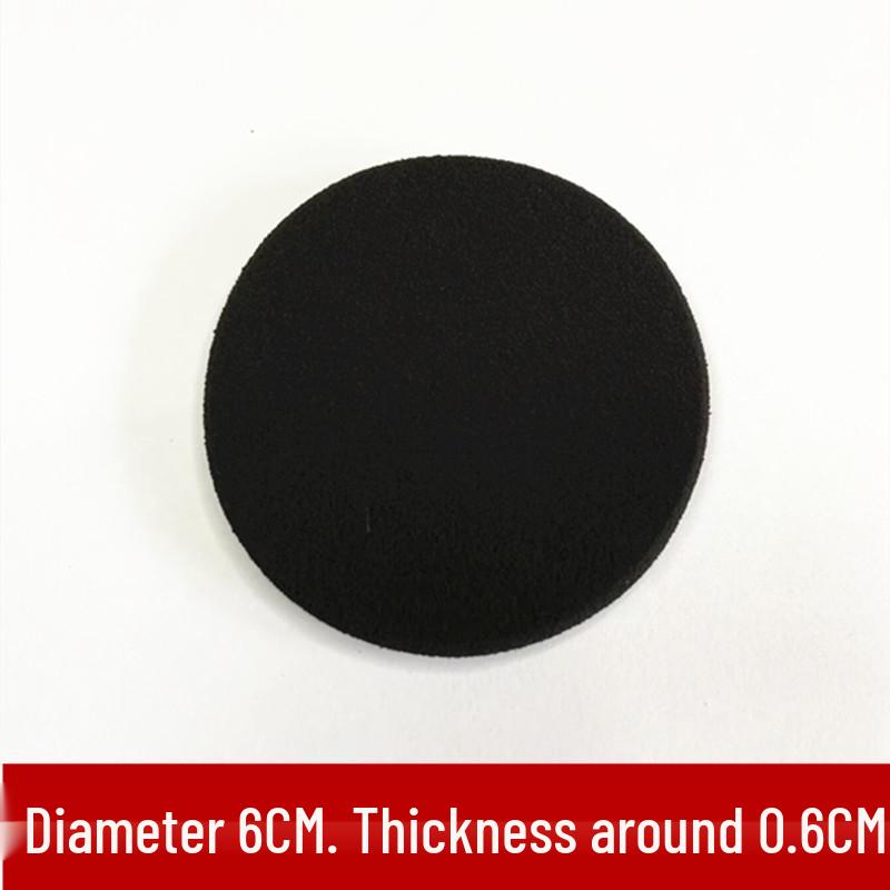 Black Dual-Use Makeup Sponge: 6CM Round Latex Puff for Dry/Wet Application of BB Cream, Foundation, Liquid, and Powder.