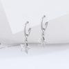 Dongdaemun Star Shining Star Ear Buckle Women'S Fashion Hollow Star Diamond Earrings Cross-Border Foreign Trade