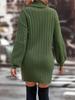 Autumn Winter Wool Dress High Neck Loose Casual Knit Dress Luxurious Relaxed-fit Slimming and Versatile Top