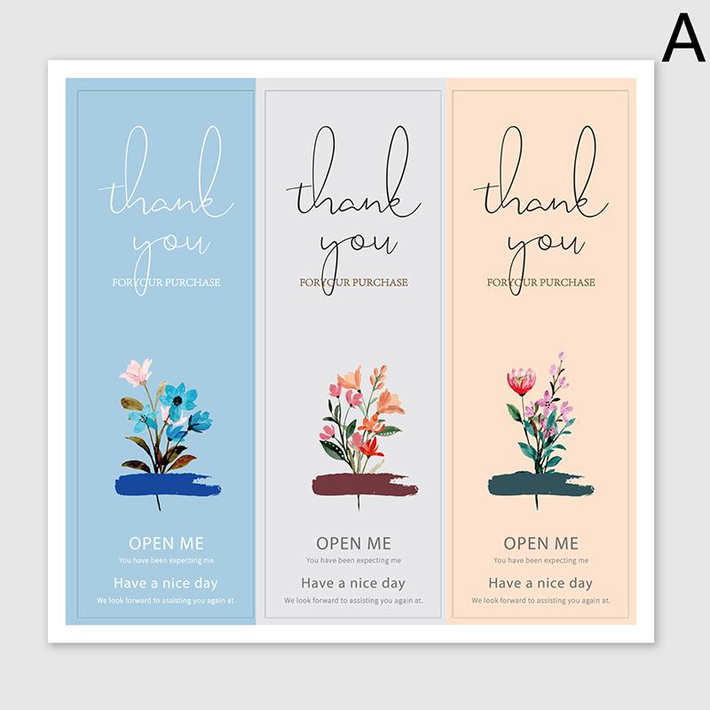 

50 шт. Наклейки «Этот пакет тоже рад вас видеть» Этикетки-пломбы Цветок Прямоугольник