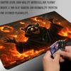 Waschbär Zauberer TCG Spielmatte Feurige Brennende Mülltonne Spielmatte 600X350 Rutschfeste Gummi-Mausmatte für MTG DND CCG Sammelkartenspiel