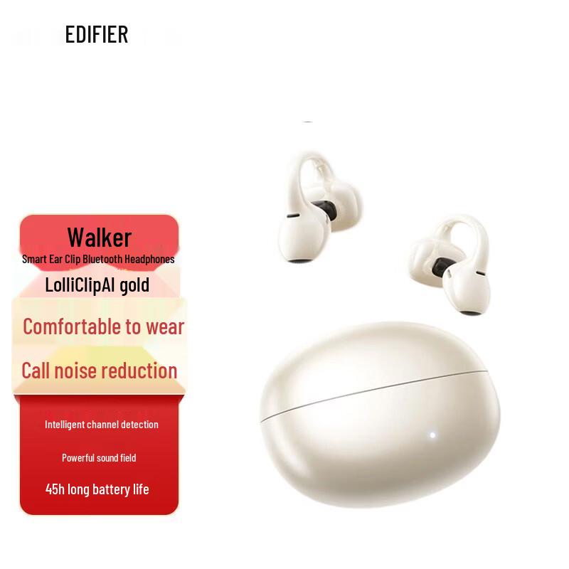

Edifier Lolli Clip AI Open-Back Ear Clip Bluetooth Earbuds