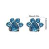 Cute Cat Claw Earrings With Sparkling Crystals Durable Alloy Design Ear Studs For Daily Wear And Special Occasions