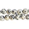String of 30 Round Beads 6mm 6 Mm In Dalmatian Jasper