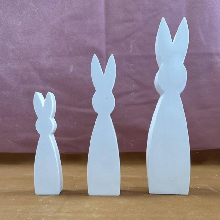 Osterhase Harzform zur Herstellung von Gipsornament Bastelarbeit Osterhase Dekoration