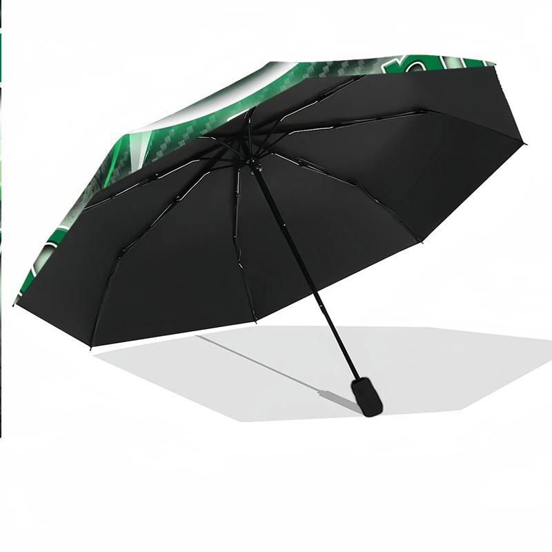 8 Rib Auto Folding Umbrella Hibernian FC Print Custom Name Text Portable Rain Gear