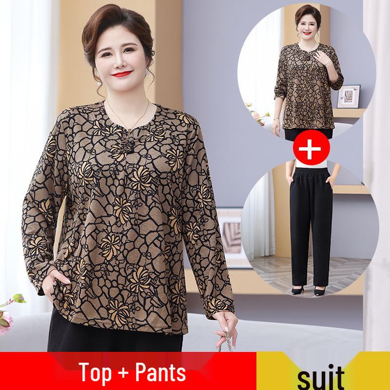 Módní podzimní outfit pro mámy středního věku: 2025 Tričko s dlouhým rukávem