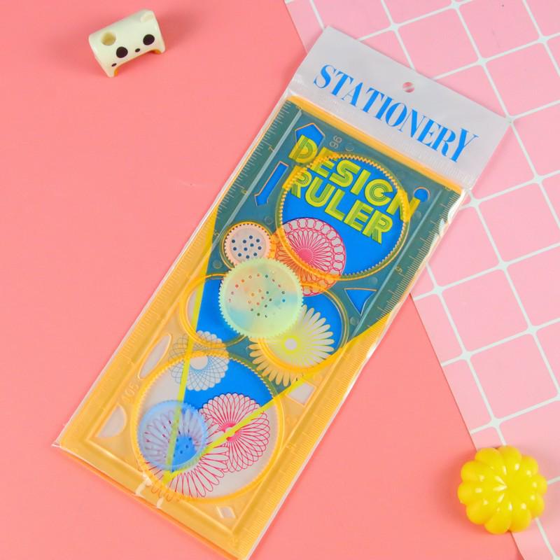 Creative Kaleidoscope Ruler Set: Versatile Drawing Board for Children and Students