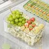 Ice Cube Mold with Lid And Storage Box One-Press Easy-Release Double Layer Ice Tray with Scoop BPA-Free Food Grade Ice Maker for Cocktails Whiskey